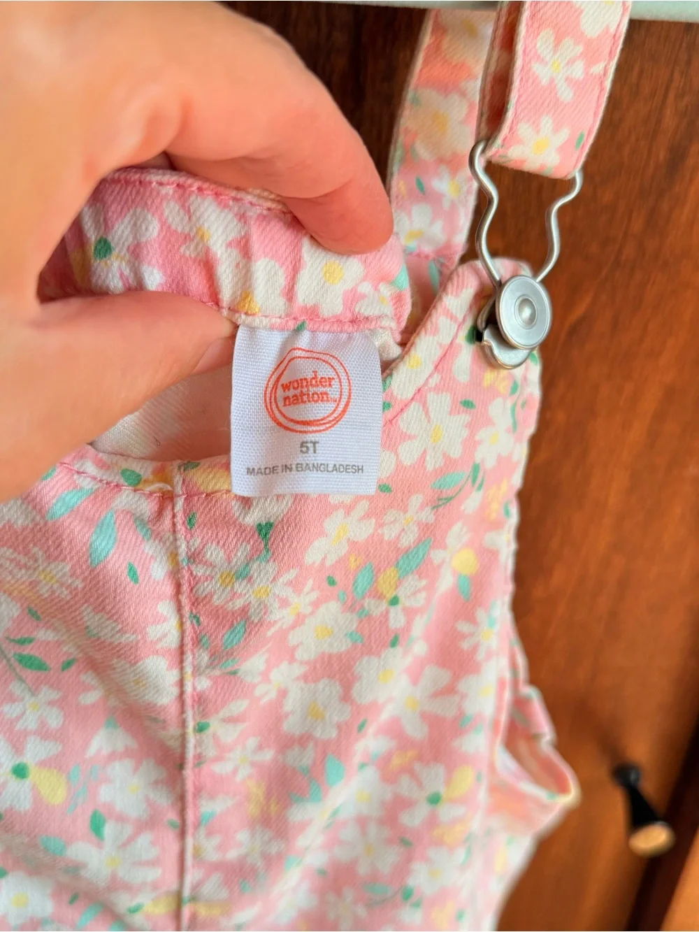 wonder nation Pink Floral Pinafore Overall Dress